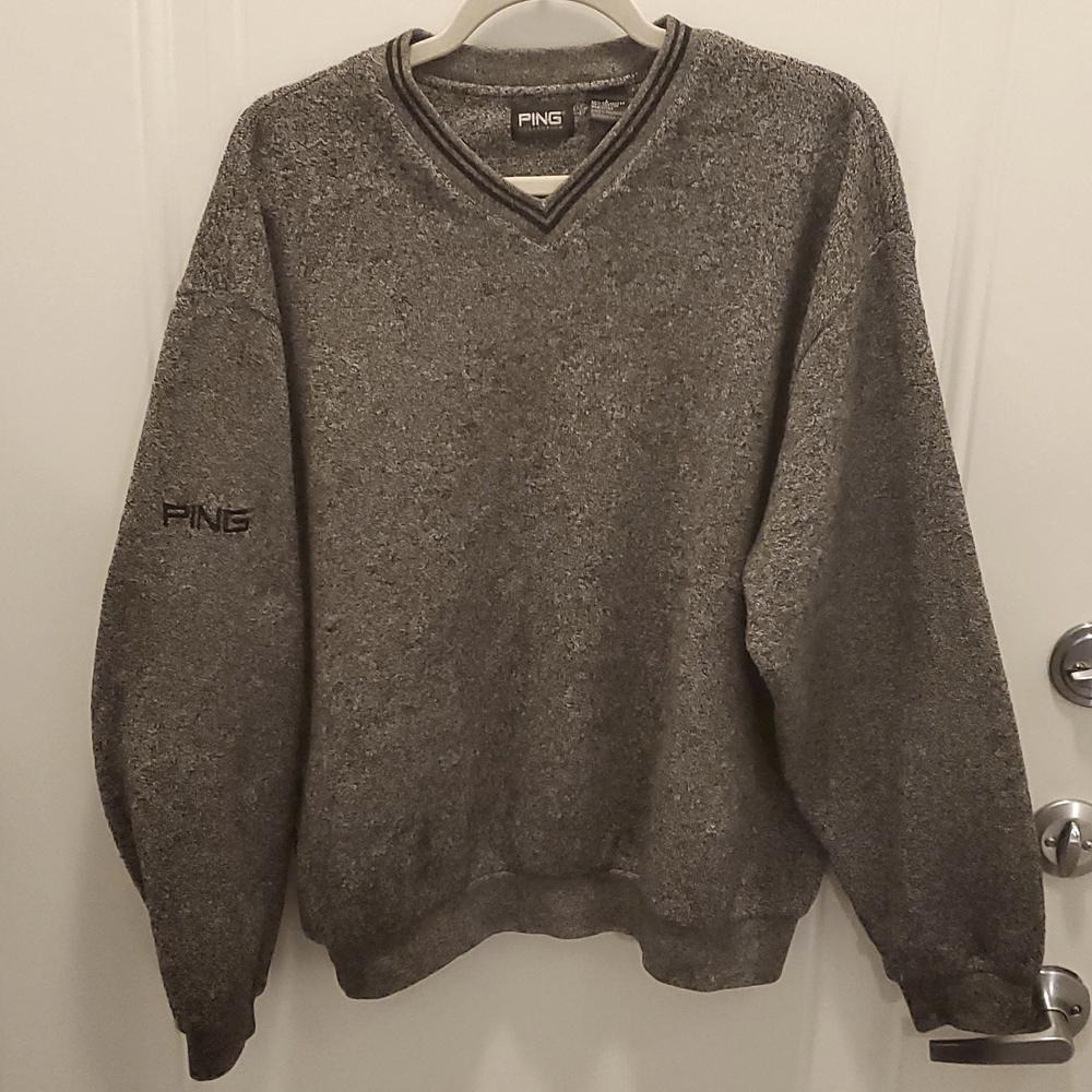 PING COLLECTION Men's Golf Pullover V-Neck Sweater Size L